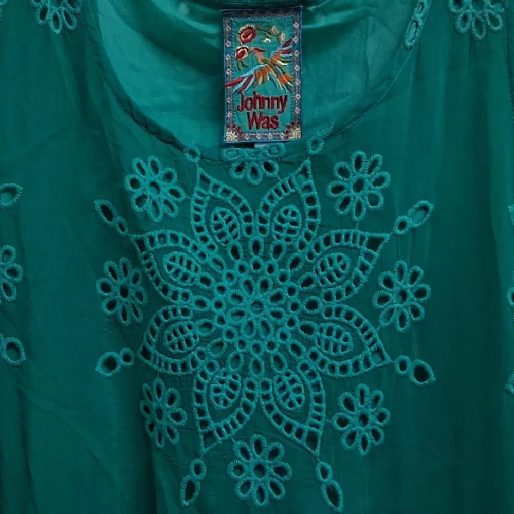 Johnny Was Happy Rosabel Eyelet Shift Dress - Picture 4 of 7